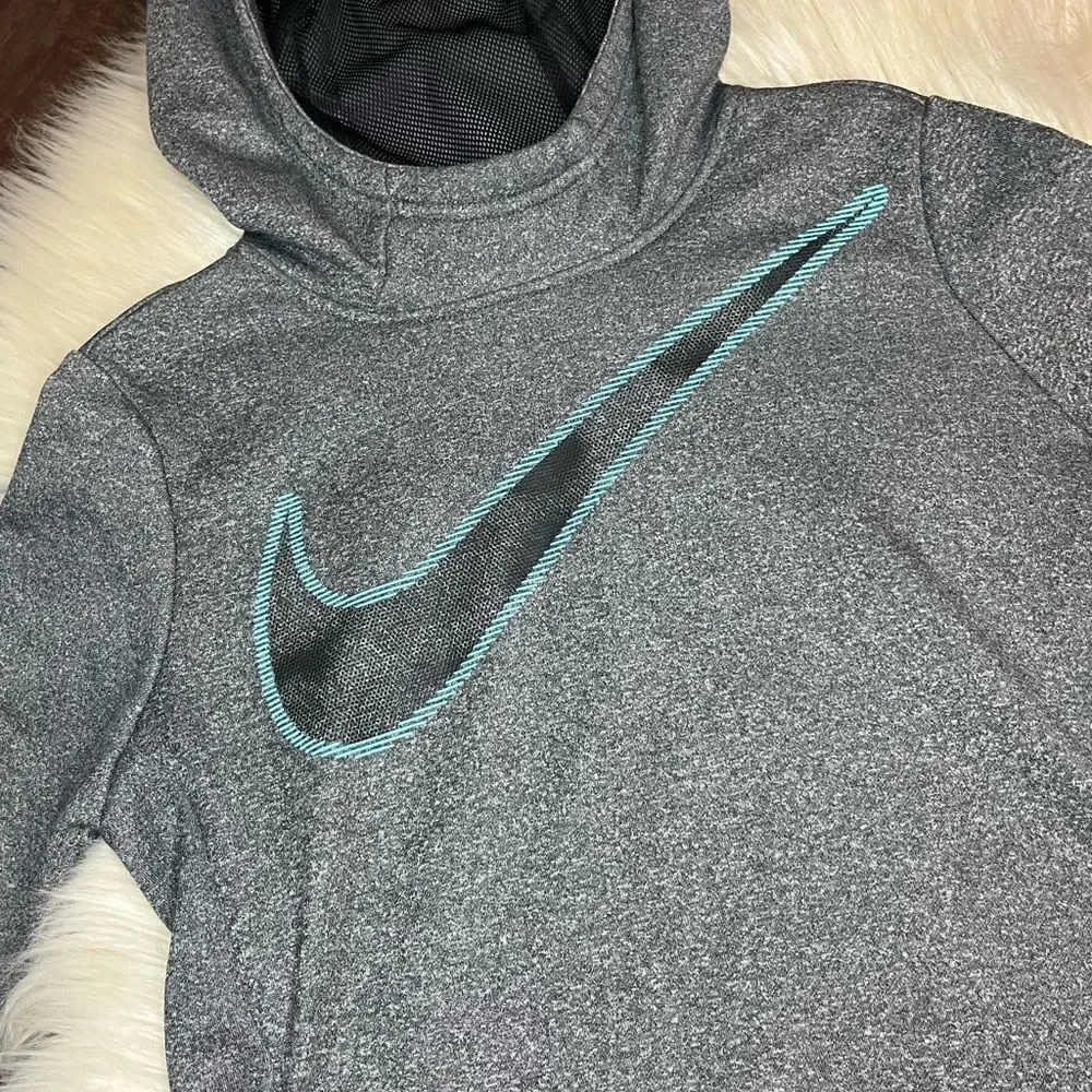 Nike dri fit heather grey hoodie sz youth medium